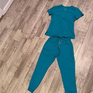 Med Couture TEAL BLUE Top